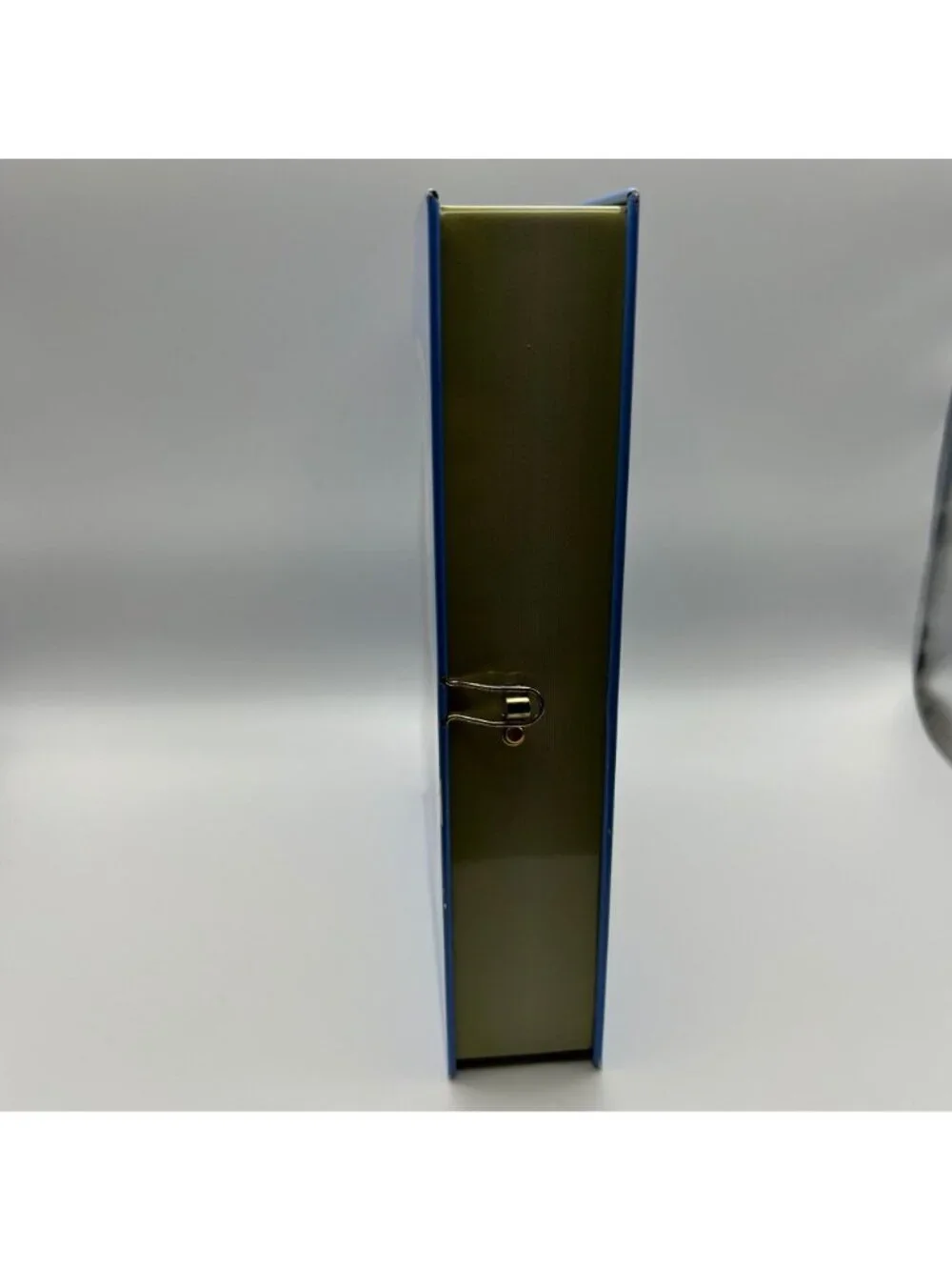 Winnie The Pooh Blue Metal Storage Tin Box - Schylling - Book Design With Gold I - Picture 3 of 6